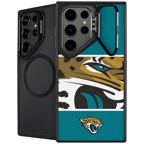 NFL Jacksonville Jaguars Zone Block Galaxy S25 Ultra Kickstand Case